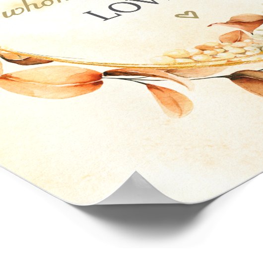 Song Solomon 3:4 Elegant Autumn Floral Bible Poster (Hoek)