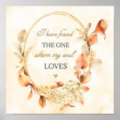 Song Solomon 3:4 Elegant Autumn Floral Bible Poster (Voorkant)
