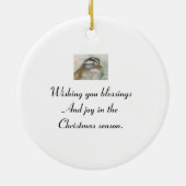 Song Sparrow die hij over me kijkt Bijbelcitaat Keramisch Ornament (Achterkant)