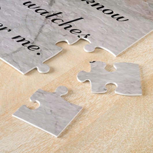 Song Sparrow die hij over me kijkt Bijbelcitaat Legpuzzel (Zijkant)