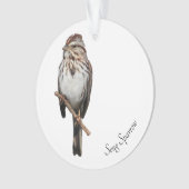 Song Sparrow Ornament (voorkant)