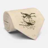 Song Sparrow van Audubon's Birds of America Stropdas (Opgerold)