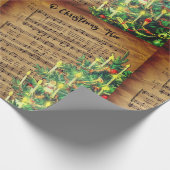 Song Tree-kerstpapier Cadeaupapier (Hoek)