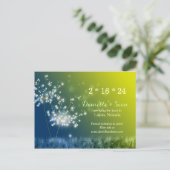 Song van Dandelions Wedding Save the Date Aankondigingskaart (Staand voorkant)