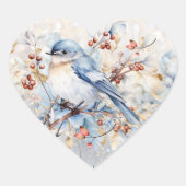 Song Vogel & bessen Hart Sticker (Voorkant)