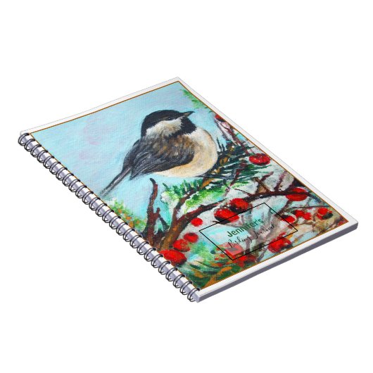 Songbird Art Sweet Chickadee Notitieboek (Rechterzijde)