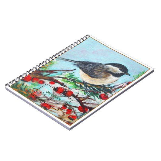 Songbird Art Sweet Chickadee Notitieboek (Linkerzijde)
