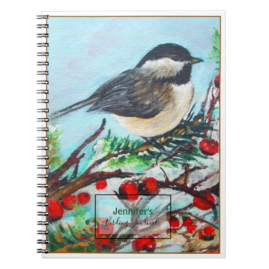 Songbird Art Sweet Chickadee Notitieboek (Voorkant)