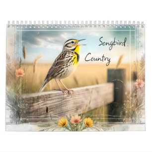 Songbird Country Waterverf Style Calendar Kalender