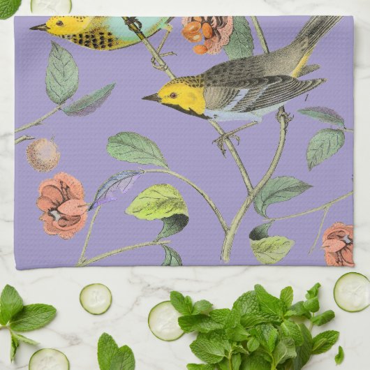  Songbird Lavender Blue Theedoek (Gevouwen)