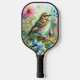 Songbird Melody sierlijke vogel & bloemen eleganti Pickleball Paddle