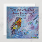 "Songbird of Hope" Flat Note Kaart Notitiekaartje (Voorkant / Achterkant)