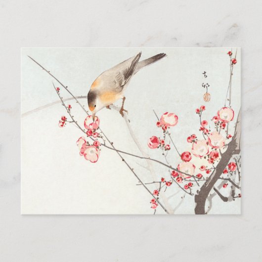 Songbird on blossom tak - Ohara Koson - Art Briefkaart (Voorkant)