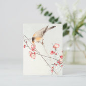 Songbird on blossom tak - Ohara Koson - vergroot Briefkaart (Staand voorkant)