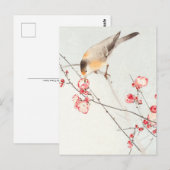Songbird on blossom tak - Ohara Koson - vergroot Briefkaart (Voorkant / Achterkant)