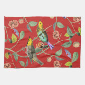  Songbird Red Theedoek (Horizontaal)