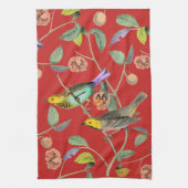  Songbird Red Theedoek (Verticaal)