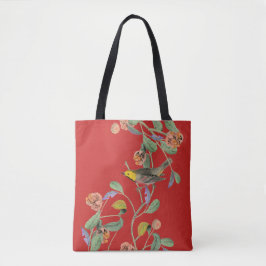 Songbird Red Tote Bag