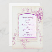 Songbird Shabby Chic Rehearsal Dinner Kaart (Voorkant / Achterkant)