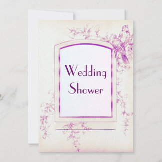 Songbird Shabby Chic Wedding Shower Kaart
