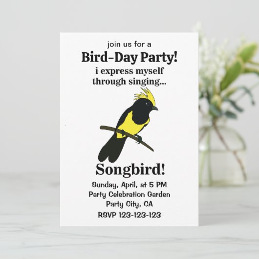 Songbird Tit Bird Funny Birdwatcher Verjaardag Kaart (Staand voorkant)