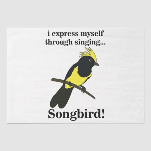 Songbird Tit Bird Funny Birdwatching Birdwatcher Tissuepapier (Voorkant)