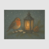 Songbird with Warm Lantern Tissue Paper Tissuepapier (Voorkant)