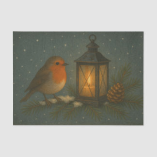 Songbird with Warm Lantern Tissue Paper Tissuepapier