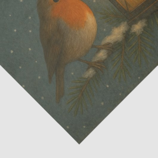 Songbird with Warm Lantern Tissue Paper Tissuepapier (Detail)