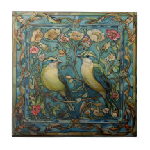 Songbirds in Love Romantische Art Nouveau Design