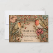 Songbirds & Roses Valentine Party Bedankkaart (Voorkant)