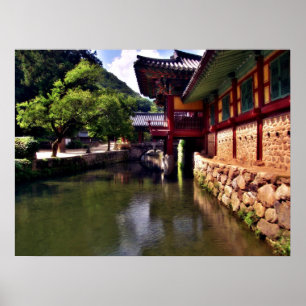 Songgwangsa Temple Bridge, Zuid-Korea Poster