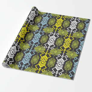 Songket Tenun Geometric Seamless Pattern met Crea Cadeaupapier