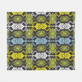 Songket Tenun Geometric Seamless Pattern met Crea Fleece Deken (Voorkant (Horizontaal))