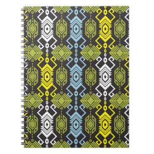 Songket Tenun Geometric Seamless Pattern met Crea Notitieboek