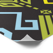 Songket Tenun Geometric Seamless Pattern met Crea Poster (Hoek)