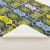 Songket Tenun Geometric Seamless Pattern met Crea Sherpa Deken (3/4)