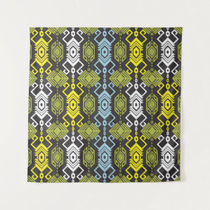 Songket Tenun Geometric Seamless Pattern met Crea Wandkleed