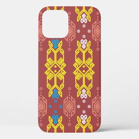 Songket Tenun Geometrik naadloos patroon met Crea Case-Mate iPhone Case (Achterkant)