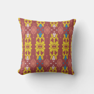 Songket Tenun Geometrik naadloos patroon met Crea Kussen