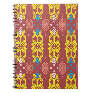 Songket Tenun Geometrik naadloos patroon met Crea Notitieboek