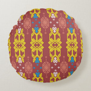 Songket Tenun Geometrik naadloos patroon met Crea Rond Kussen
