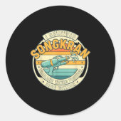 Songkran 2026 Survivor Funny Thai New Year  Ronde Sticker (Voorkant)