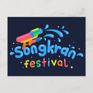 Songkran Watergun Briefkaart
