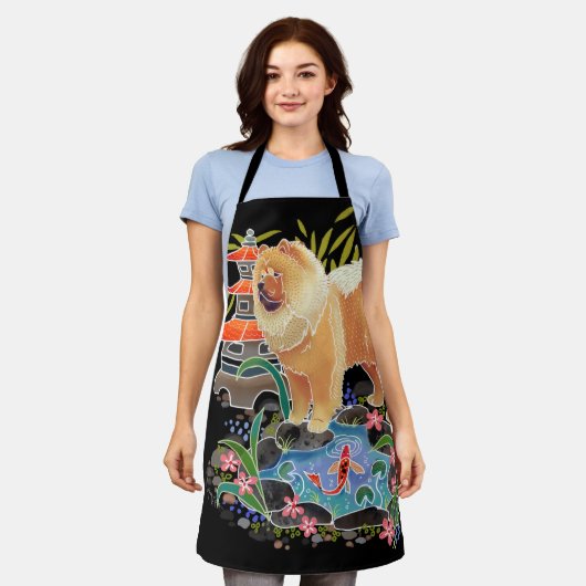 SONGMAO Chow All-Over Print Apron Schort (Gedragen)