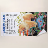 SONGMAO Chow- GARDEN REGELS badhanddoek (Voorkant)