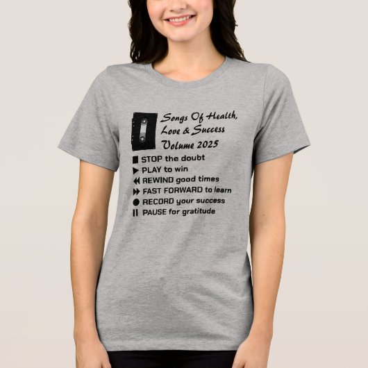 Songs of Health, Love & Succes 2025 Tri-Blend Shirt (Voorkant)