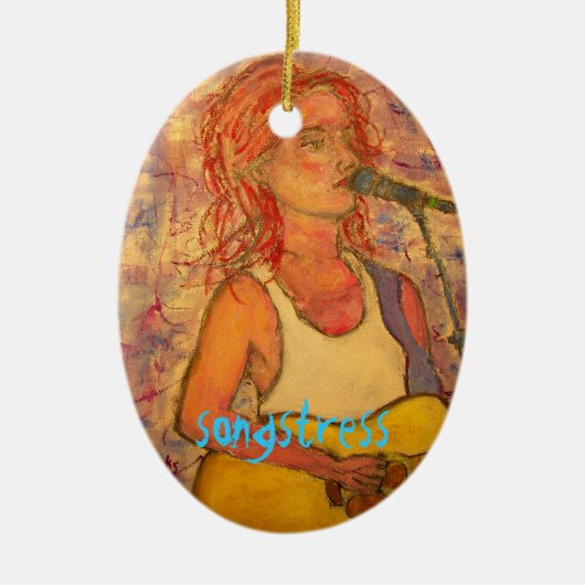 songstress art design keramisch ornament (Voorkant)