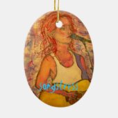 songstress art design keramisch ornament (Achterkant)