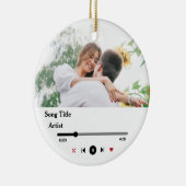 Songtekst Custom 2 foto's voor het paar Keramisch Ornament (Rechts)